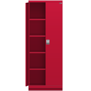 LISTA Tall Shelf Cabinet, 5 Shelf, w/ Hinged Doors, 28.2" W 29.5" D 74.8" H (TC01-1750SC-00/DHD)