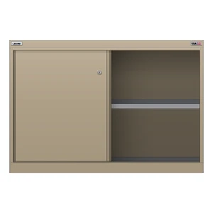 LISTA Shelf Cabinet, 2 Shelf, w/ Sliding Doors, 40.3" W 22.5" D 27.6" H (HSSD600)