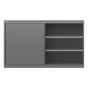 LISTA Shelf Cabinet, 3 Shelf, w/ Sliding Doors, 56.3" W 22.5" D 33.5" H (HTSD750)