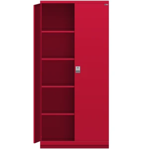 LISTA Tall Shelf Cabinet, 5 Shelf, w/ Hinged Doors, 40.3" W 29.5" D 86.6" H (TC01-2050HW-00/DHD)