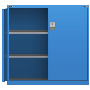 LISTA Shelf Cabinet, 3 Shelf, w/ Hinged Doors, 40.3" W 28.5" D 39.4" H (HWHD900)