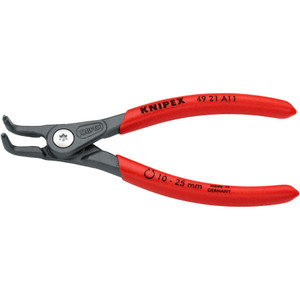KNIPEX Precision Circlip Pliers, External 10–25 mm, 90° Angled (49 21 A11)
