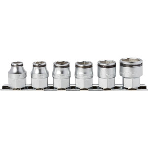 Ko-ken 3/8" Socket Set, 6-Point, w/ External Hex, Nut Grip, 6 pcs (RS3450MH/6)