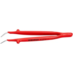 KNIPEX Precision Tweezers, Stainless Steel, Insulated, Pointed Tip, 30° Angled, Serrated, 6" (92 37 64)