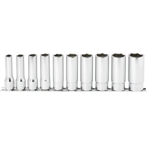 Ko-ken 1/2" Socket Set, 6-Point SAE Deep, 10 pcs (RS4300A/10)