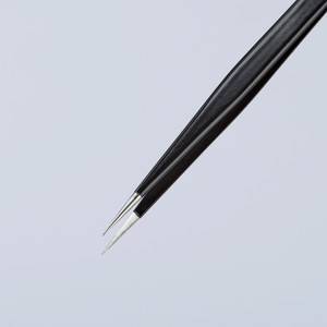 KNIPEX Precision Tweezers, Stainless Steel, ESD, Needle Point Tip, 5-1/2" (92 21 03 ESD)