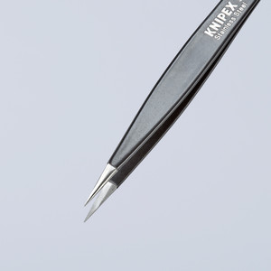 KNIPEX Precision Tweezers, Stainless Steel, ESD, Needle Point Tip, 4-3/4" (92 28 69 ESD)