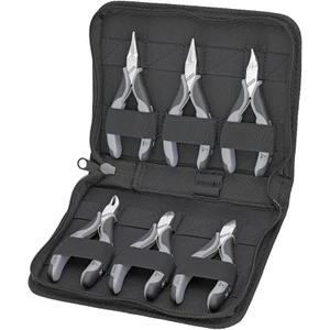 KNIPEX Precision Electronics Pliers Set, ESD, 6 pcs w/ Zipper Pouch (00 20 17)