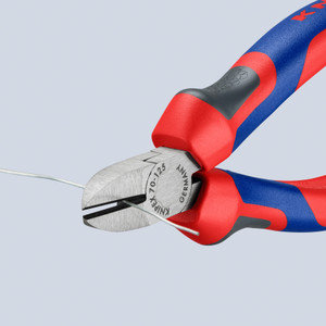KNIPEX Diagonal Cutters, Comfort-Grip, 5" (70 02 125)