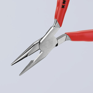 KNIPEX Long Nose Pliers, Snipe Nose w/ Side Cutter, Chrome, 5" (25 03 125)