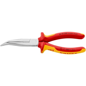 KNIPEX Long Nose Pliers, 40° Angled, VDE Insulated, 8" (26 26 200)