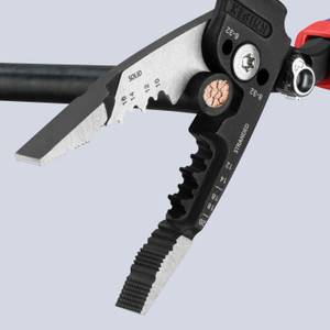 KNIPEX Forged Wire Strippers, Comfort-Grip, 8" (13 72 8)