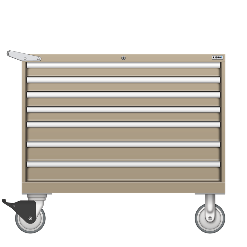 LISTA Mobile Drawer Cabinet, 7 Drawer, 40.3