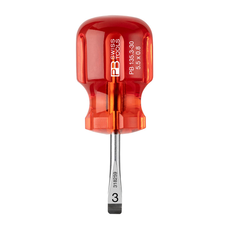 PB Swiss Classic Screwdrivers, Stubby, Slotted (PB 135)
