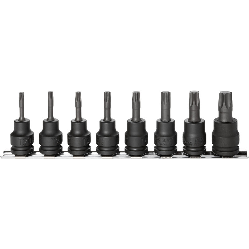 Ko-ken 3/8" Impact Bit Socket Set, Torx®, 50 mm Length, 8 pcs (RS13025/8-L50)
