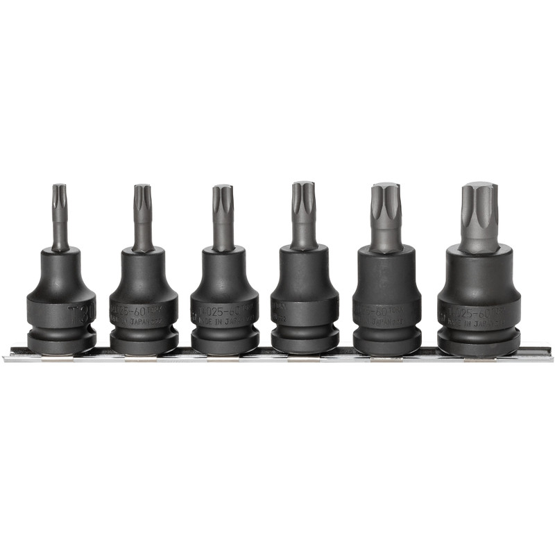 Ko-ken 1/2" Impact Bit Socket Set, Torx®, 60 mm Length, 6 pcs (RS14025/6-L60)
