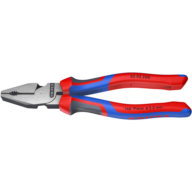 KNIPEX High-Leverage Combination Pliers, Comfort-Grip, 8" (02 02 200)