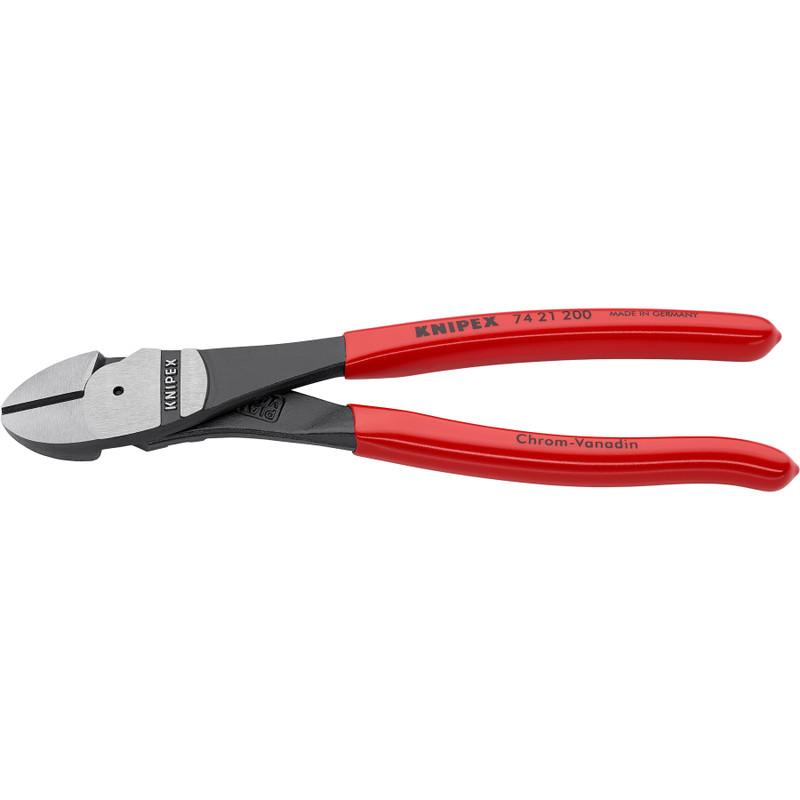 KNIPEX High-Leverage Diagonal Cutters, 12° Angled, 8" (74 21 200)