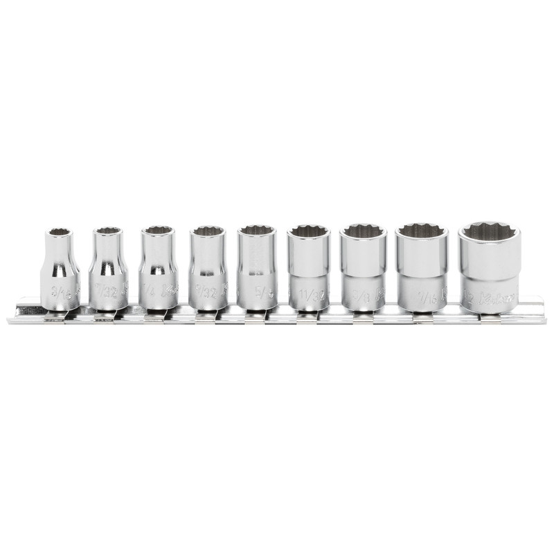 Ko-ken 1/4" Socket Set, 12-Point SAE, 9 pcs (RS2405A/9)