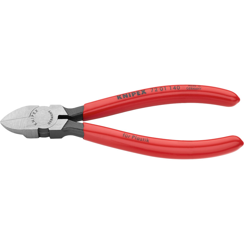 KNIPEX Diagonal Flush Cutters for Plastics, 5-1/2" (72 01 140)