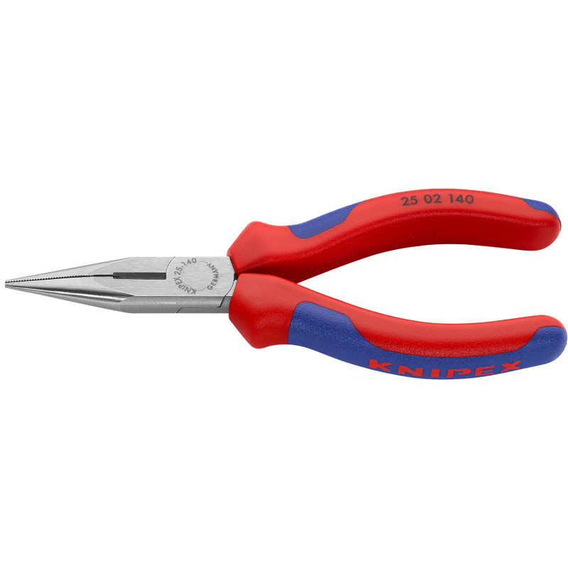 KNIPEX Snipe Nose Side Cutting Pliers, Multi-Component, 5–1/2" (25 02 140)