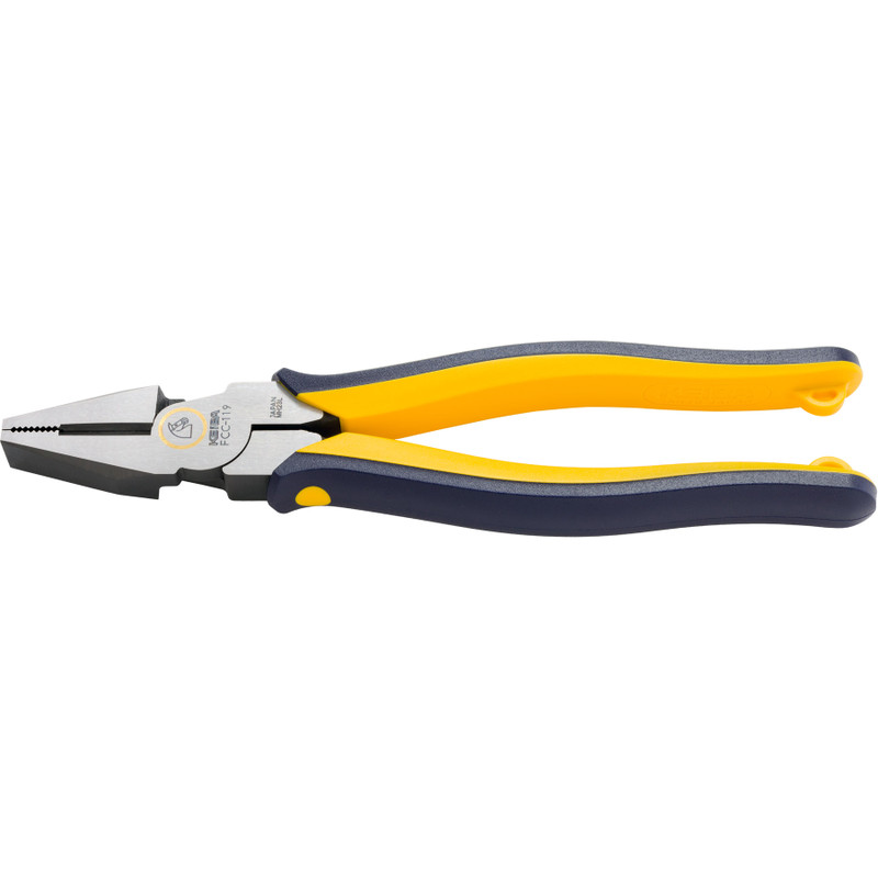 KEIBA High-Grade High-Leverage Lineman’s Pliers, Multi-Component, 8-3/4" (FCC-119)