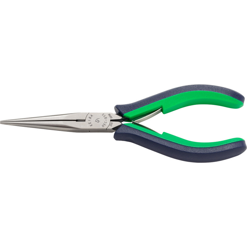 KEIBA Pro-Hobby Needle Nose Pliers, Smooth Jaws, w/ Side Cutter, Multi-Component, 6" (HEC-D55)