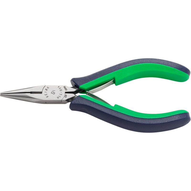 KEIBA Pro-Hobby Chain Nose Pliers, Serrated Jaws, w/ Side Cutter, Multi-Component, 4-3/4" (HLC-D04)