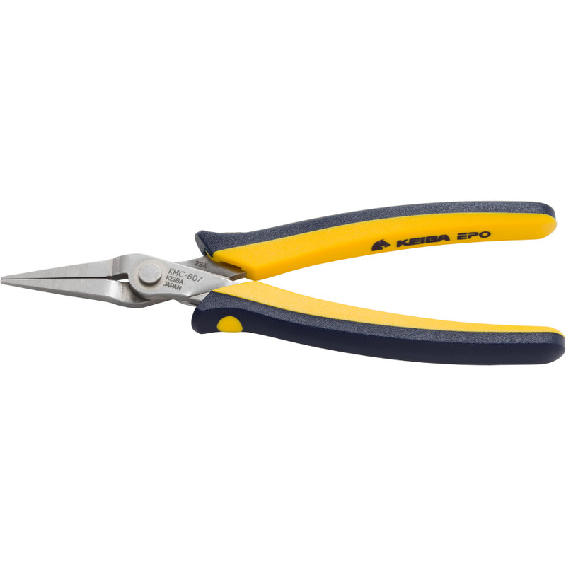 KEIBA Mini EPO Electronics Slim Flat Nose Pliers, 6" (KMC-607)