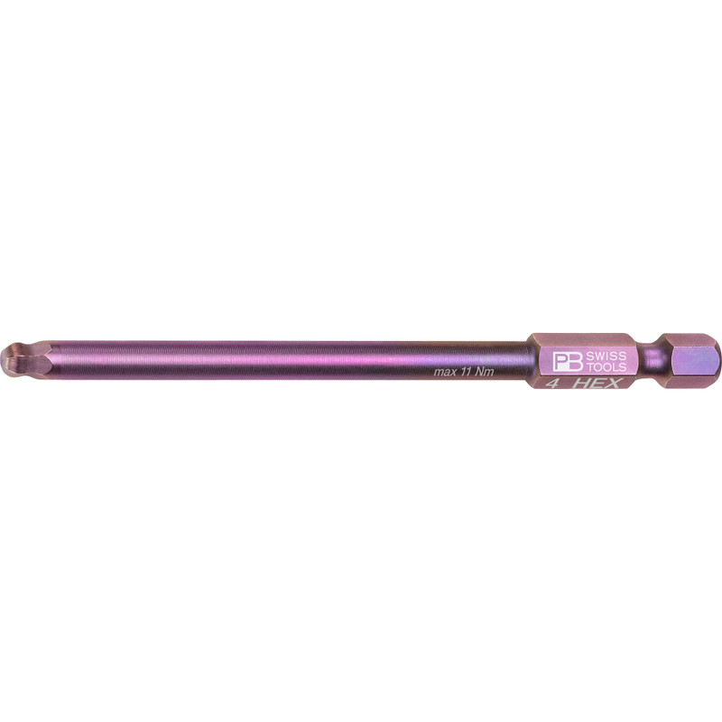 PB Swiss 1/4" Bit, E6, Hex w/ Ball End, 95 mm Long (PB E6L.212)