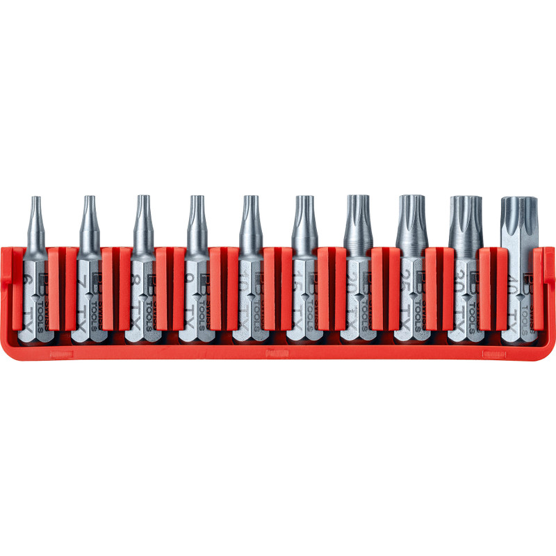 PB Swiss 1/4" Bit Set, C6, Torx®, 10 pcs (PB C6.703 CN)