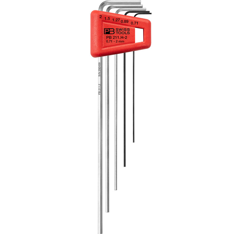 PB Swiss L-Key Set, Hex, Long, 0.71-2 mm (PB 211.H-2)