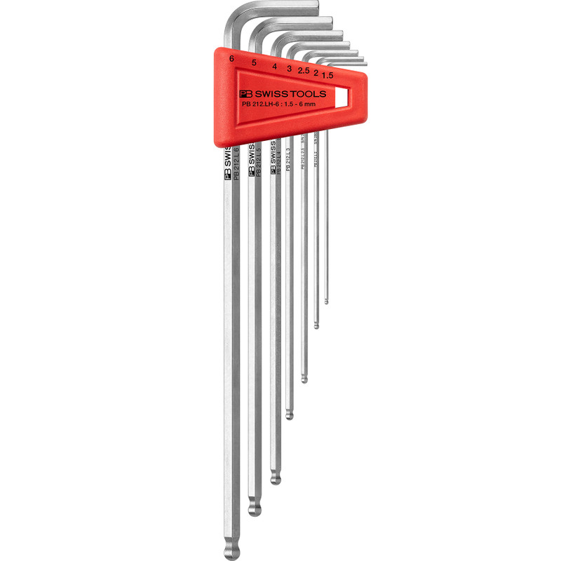PB Swiss L-Key Set, Hex, Long w/ Ball End, 1.5-6 mm (PB 212.LH-6)