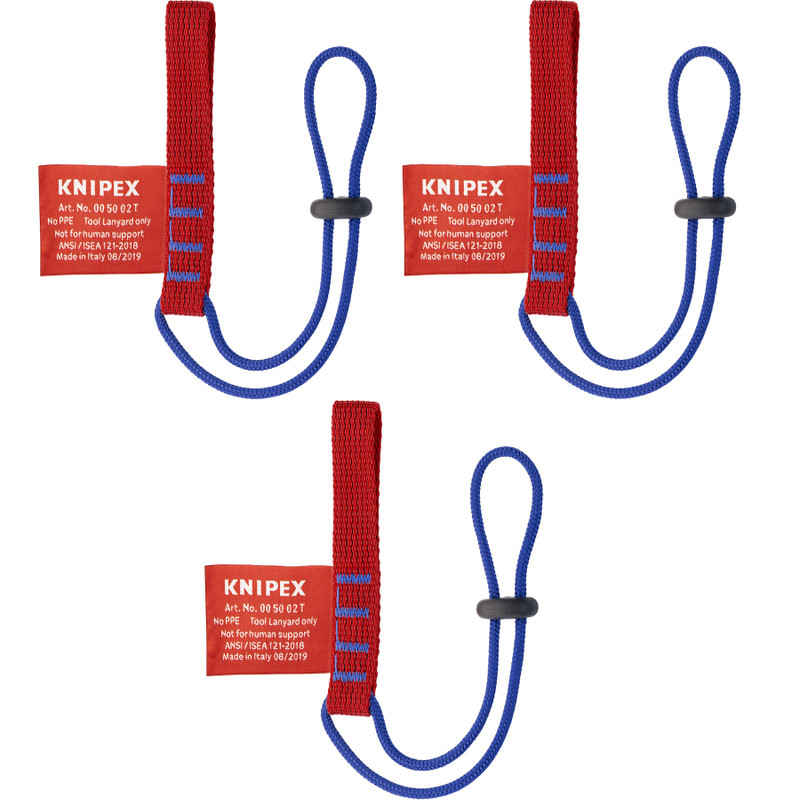 KNIPEX Tool Tethering Adaptor Strap, 10", 3 pcs, 3.3 lbs Max (00 50 02 T BKA)