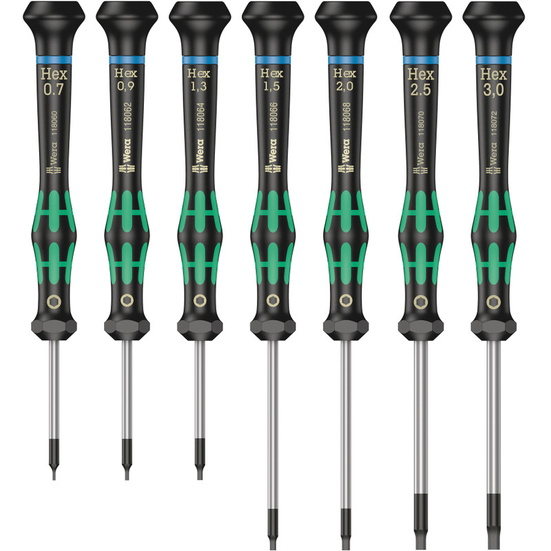Wera Kraftform Micro Precision Screwdriver Set, Hex, 7 pcs (2054/7)