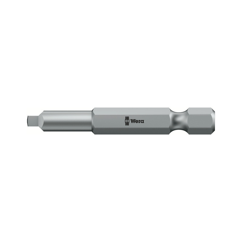 Wera 1/4" Bits, E6, BiTorsion, Robertson Square, 50 mm Long (868/4 BTZ 50)