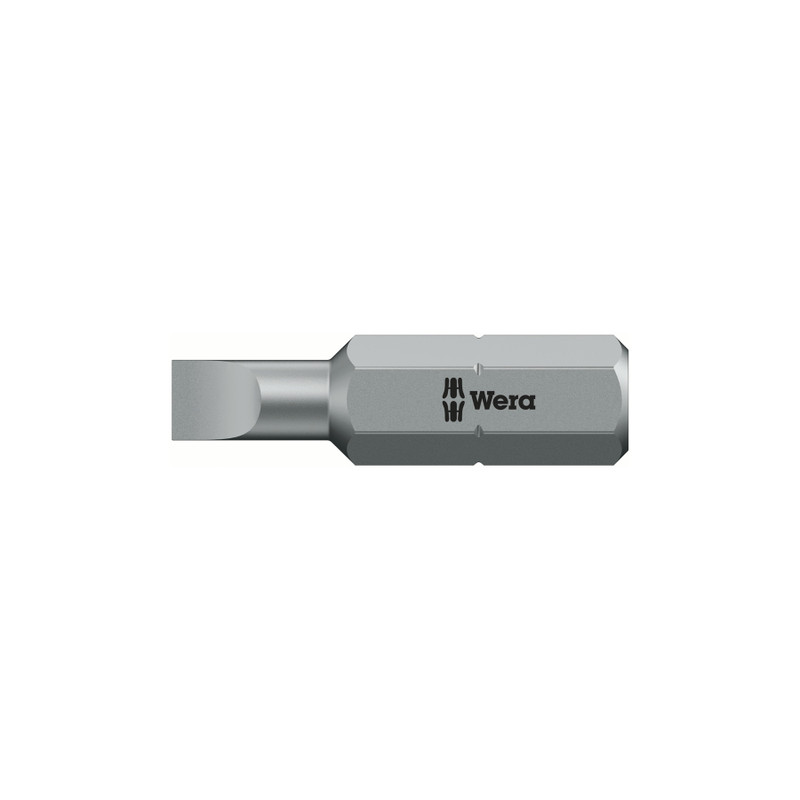 Wera 1/4" Bits, C6, Slotted (800/1 Z)