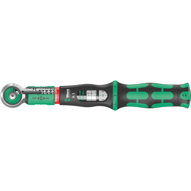 Wera Safe-Torque 72-Tooth 1/4" Ratcheting Torque Wrench, R/L, 2-12 Nm (Safe-Torque A 1)
