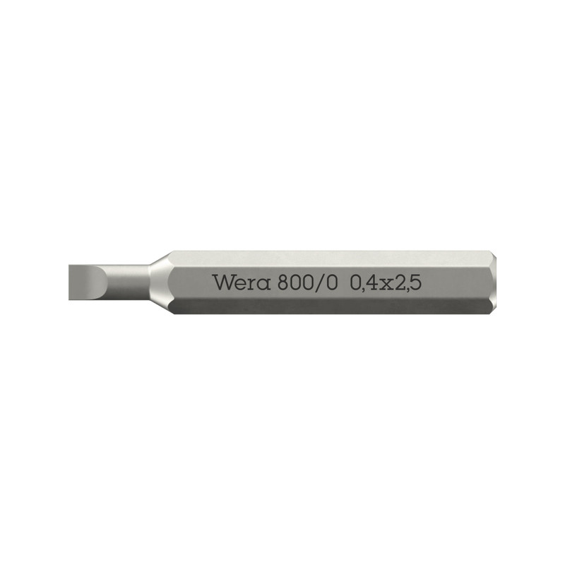 Wera Micro Bits, Slotted (800/0 Micro)