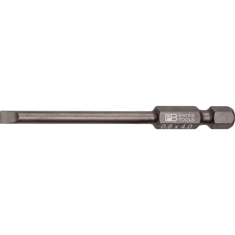 PB Swiss 1/4" Bit, E6, Oversized Slotted, 75 mm Long (PB E6.106)