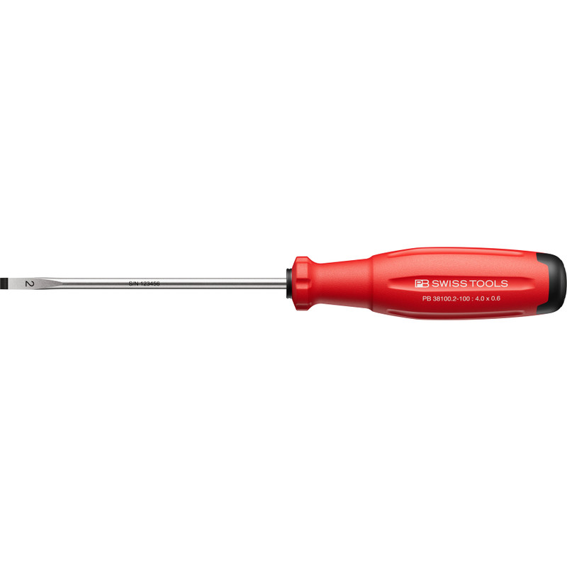 PB Swiss SwissGrip Evo Screwdrivers, Slotted (PB 38100)