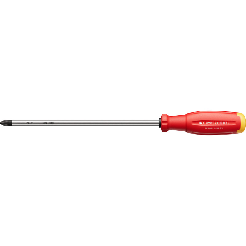 PB Swiss SwissGrip Evo Screwdrivers, Phillips, w/ Long Blade (PB 38190 Long)