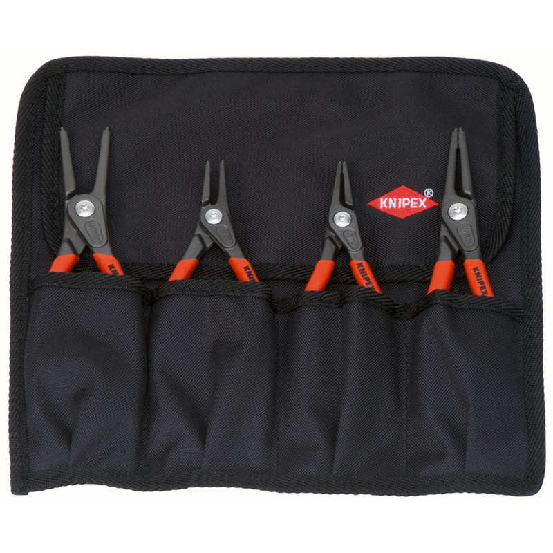 KNIPEX Precision Circlip Pliers Set in Tool Roll, 4 pcs (00 19 57)