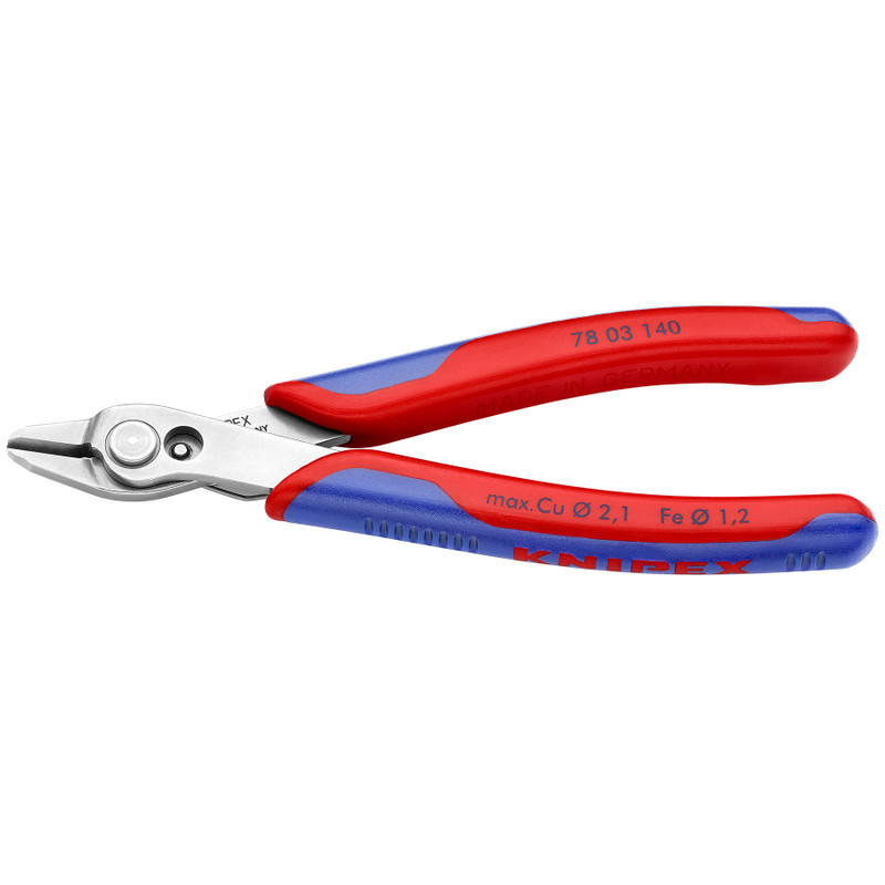 KNIPEX Electronics Super Knips® XL, Stainless Steel, Multi-Component, 5-1/2" (78 03 140)