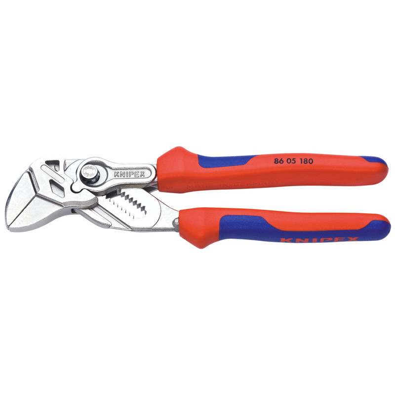 KNIPEX Pliers Wrench, Multi-Component, Chrome, 7" (86 05 180)