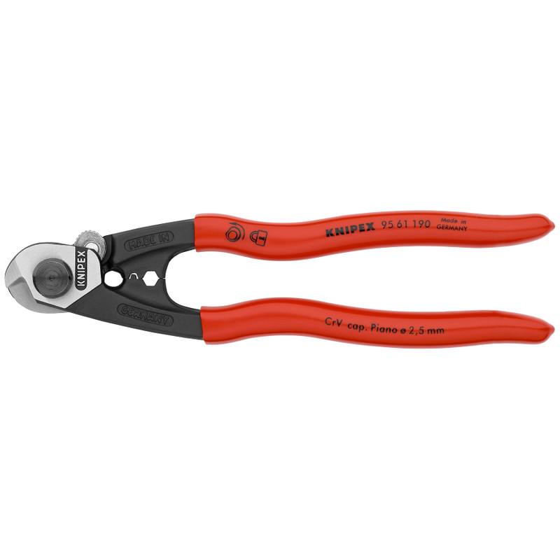 KNIPEX Wire Rope Cutters, 7-1/2" (95 61 190)