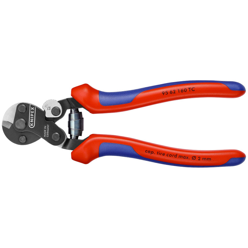 KNIPEX Wire Rope Cutters for Thin Wire, Multi-Component, 6-1/4" (95 62 160 TC)