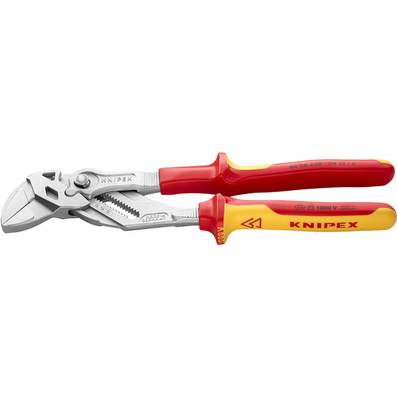 KNIPEX Pliers Wrench, Insulated VDE, 10” (86 06 250)