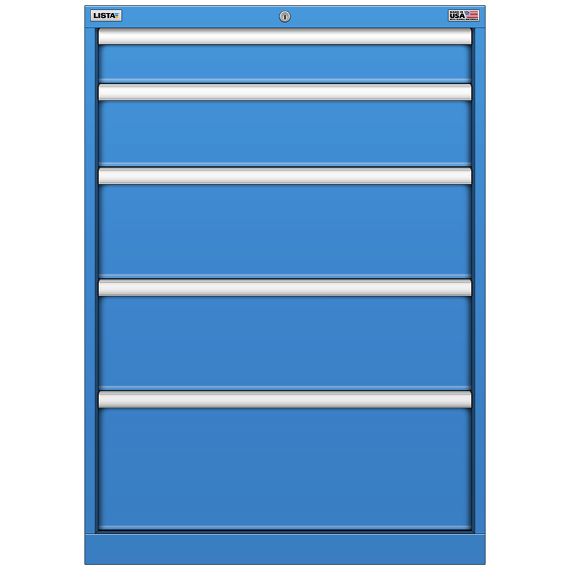LISTA Stationary Cabinet, Shallow, 5 Drawer, 28.2" W 22.5" D 39.4" H (ST0900-0503F)