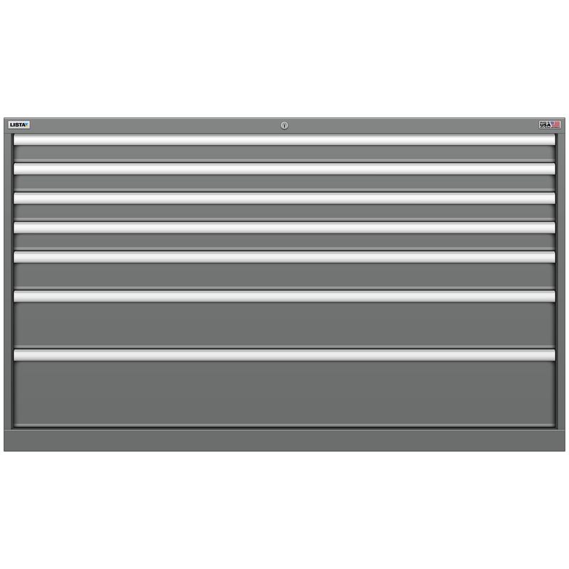 LISTA Stationary Cabinet, Shallow, 7 Drawer, 56.3" W 22.5" D 33.5" H (HT0750-0701F)
